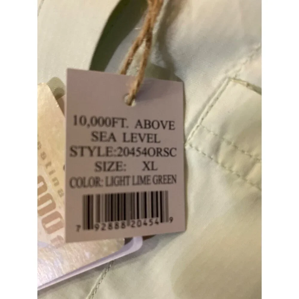10,000 ft Above Sea Level Blouse Womens XL NEW Light Lime Green Outdoor Hiking - Picture 7 of 16